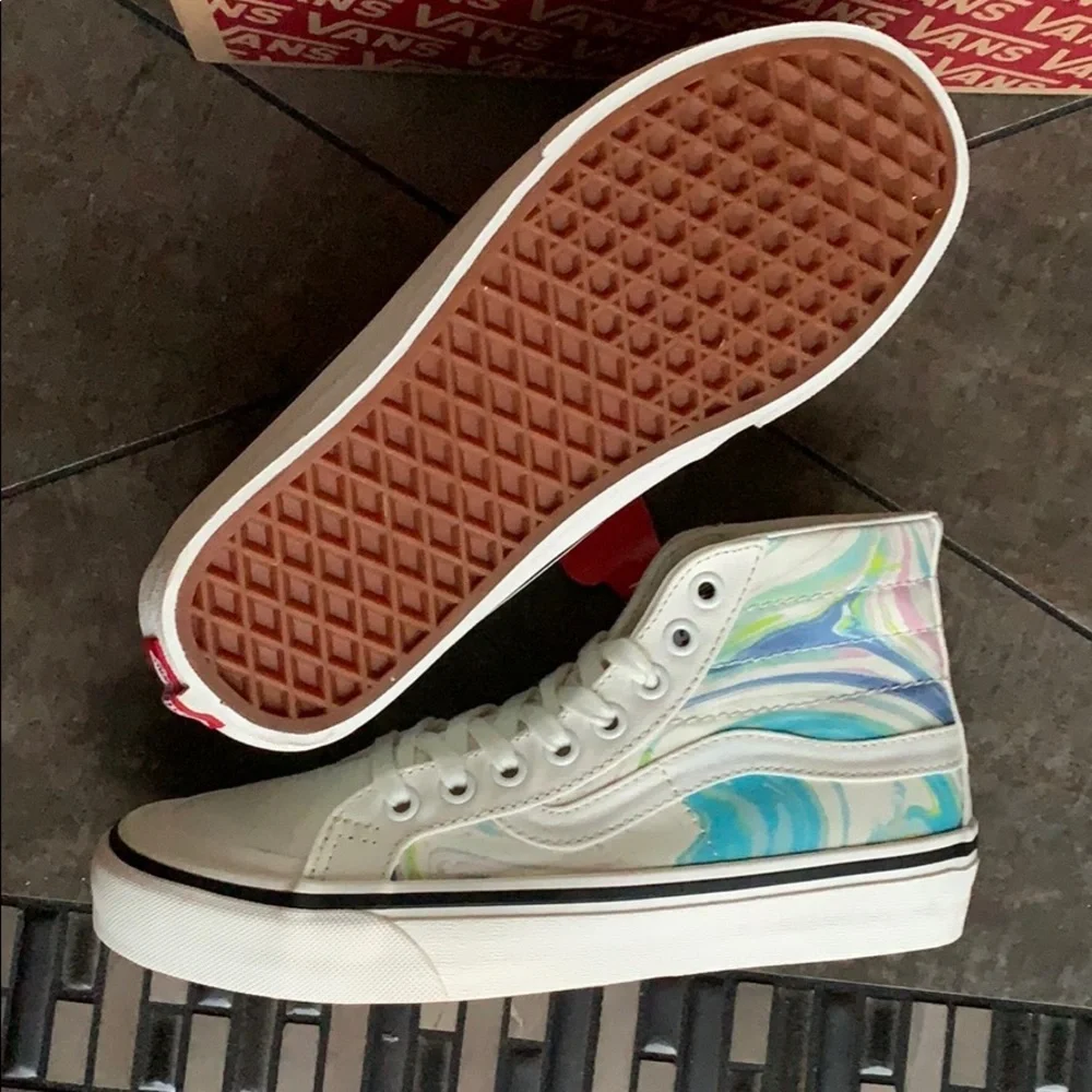 VANS SK8-Hi 138 DECON RESIN SWIRL Marshmallow WMNS